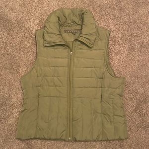 Green puffer vest